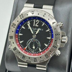 BVLGARI Bulgari Diagono Professional GMT40S Stainless Steel with BOX